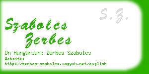 szabolcs zerbes business card